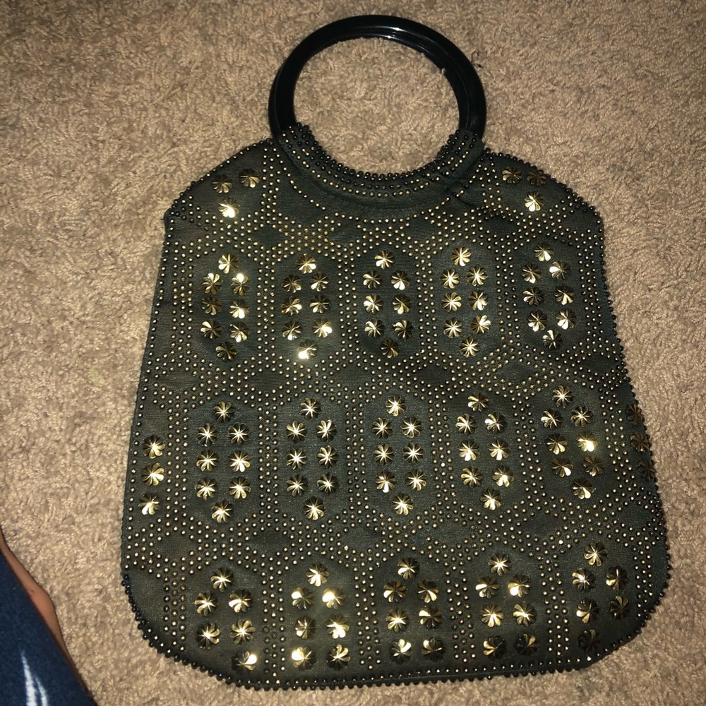 Black purse studded